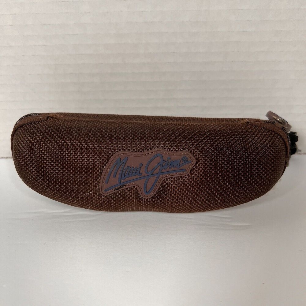 Maui Jim Brown Soft Vault Clamshell Zipper Large Foam Padded Sunglass Case